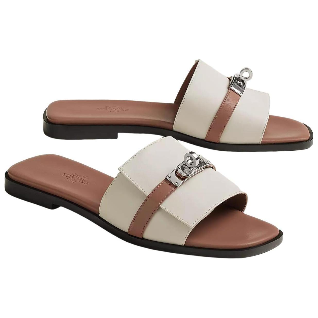 Shop (W) HERMES Giulia 'Beige' Coklat Kekelabuan H231056Z-F8