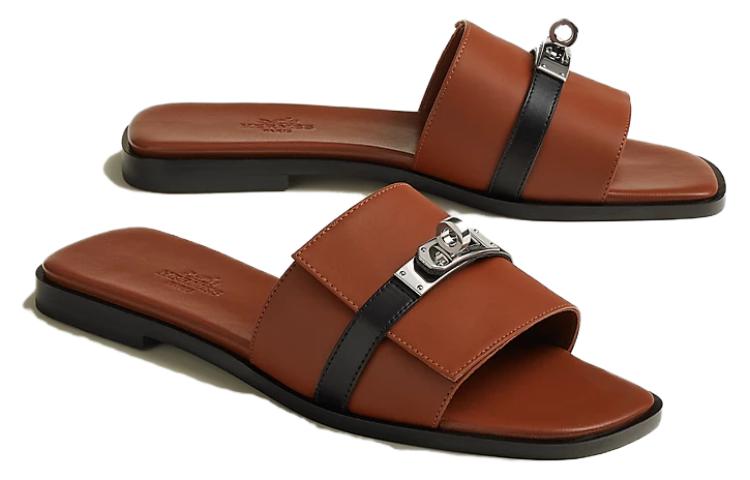 (W) HERMES Giulia 'Brown Fashion Slide' 圖 3