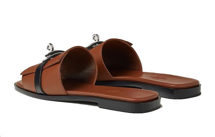 (W) HERMES Giulia 'Brown Fashion Slide' 圖 4