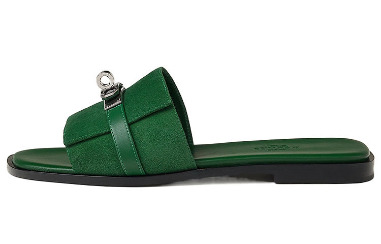 (Women) HERMES Giulia 'Palladium Buckle Green' H232130Z-I0