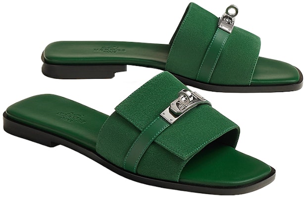 (Women) HERMES Giulia 'Palladium Buckle Green' H232130Z-I0 Lookbook (Women) HERMES Giulia 'Palladium Buckle Green' H232130Z-I0