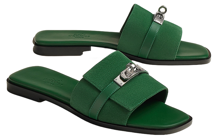 Lookbook (Women) HERMES Giulia 'Palladium Buckle Green' H232130Z-I0