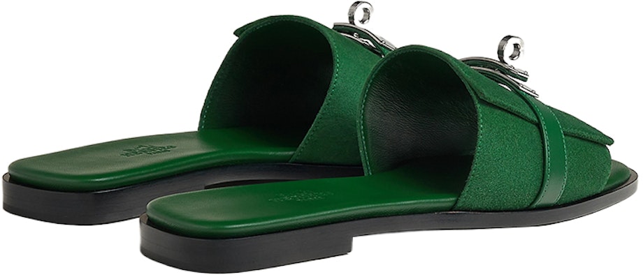 (Women) HERMES Giulia 'Palladium Buckle Green' H232130Z-I0 Shop (Women) HERMES Giulia 'Palladium Buckle Green' H232130Z-I0