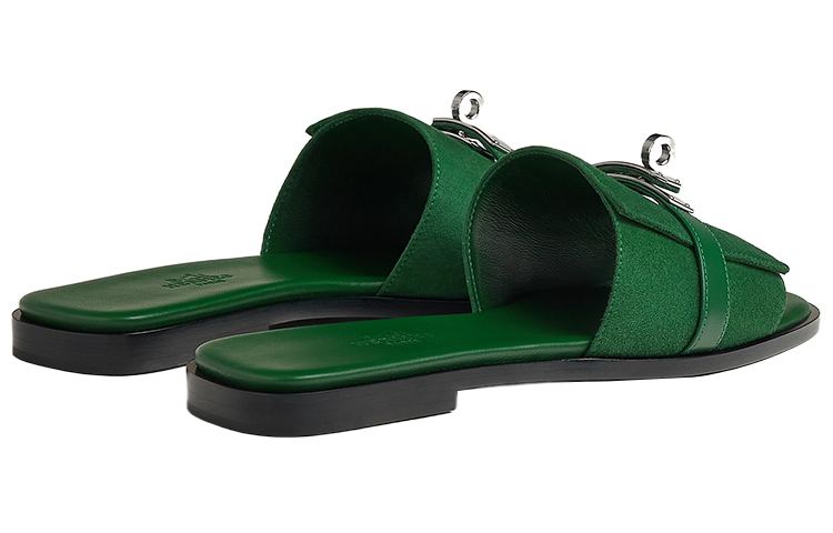 Shop (Women) HERMES Giulia 'Palladium Buckle Green' H232130Z-I0