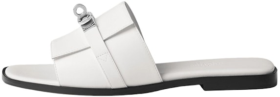 (Women) HERMES Giulia Flat 'White Fashion Slide' H231056Z-V90 (Women) HERMES Giulia Flat 'White Fashion Slide' H231056Z-V90