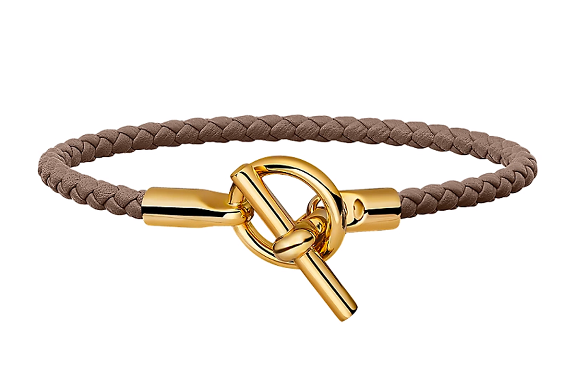 (Women) HERMES Glen Bracelet Women Gold Taupe Color H071681F-18T1 圖 2