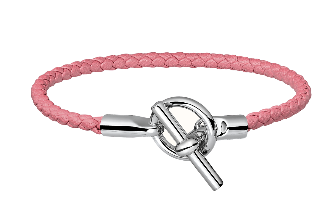 (Women) HERMES Glen Rose Sakura Pink Calfskin Bracelet for Women. H071681FP3QT1 圖 2