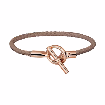 (Women) HERMES Glenan Clasp Style Calfskin Leather Bracelet for Women H071681FO18