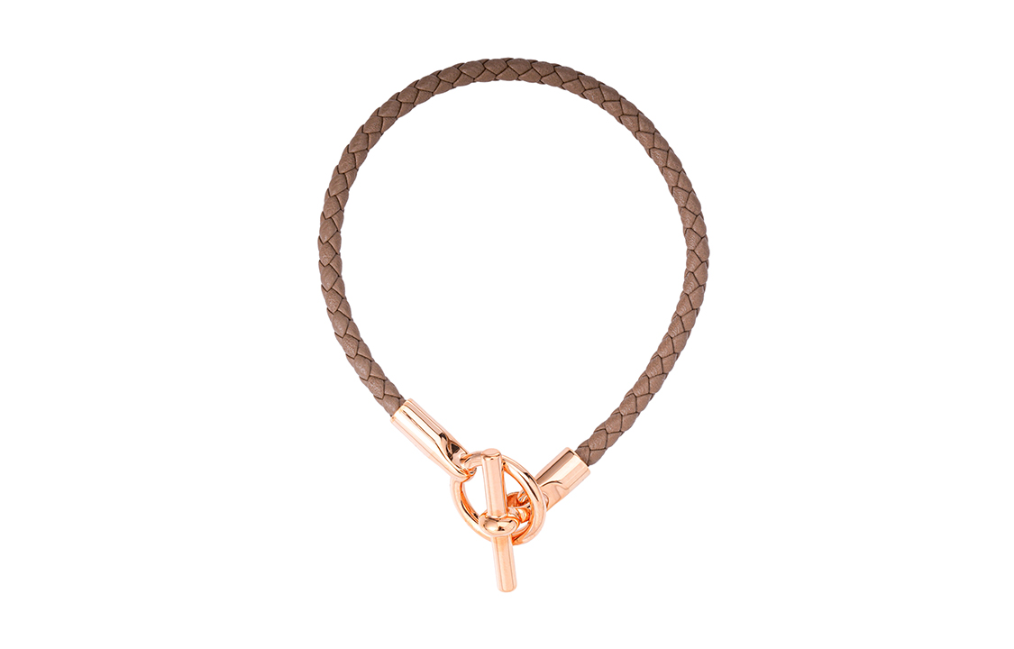 (Women) HERMES Glenan Women Bracelet - Taupe Calfskin. H071681FO18