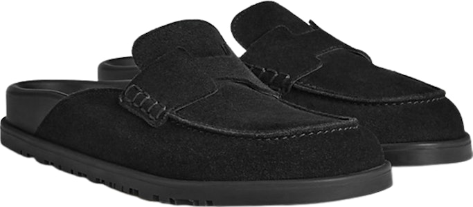 HERMES愛馬仕 Go Mule 皮革 平底 套穿 時尚涼拖 女款 黑色 Shop HERMES愛馬仕 Go Mule 皮革 平底 套穿 時尚涼拖 女款 黑色