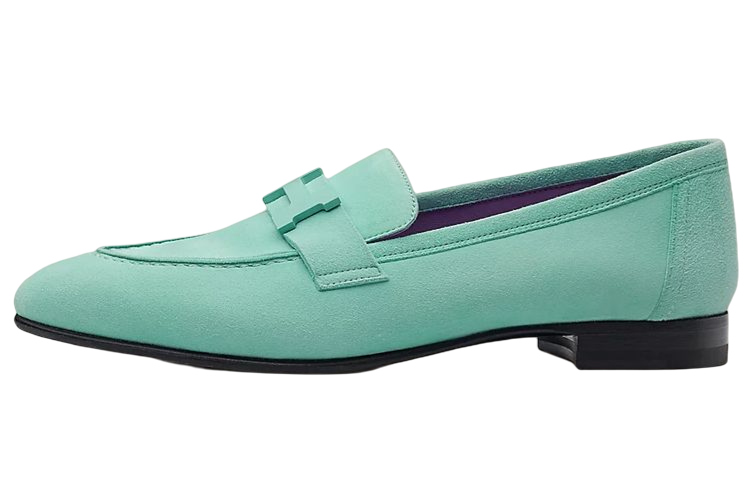 (Women) HERMES Goat Leather Loafer 'Green' H221065Z-08