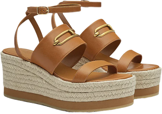 (Women) HERMES Goat Leather Woven Wedge Fashion Slide 'Brown' H221153Z-B8 Order (Women) HERMES Goat Leather Woven Wedge Fashion Slide 'Brown' H221153Z-B8