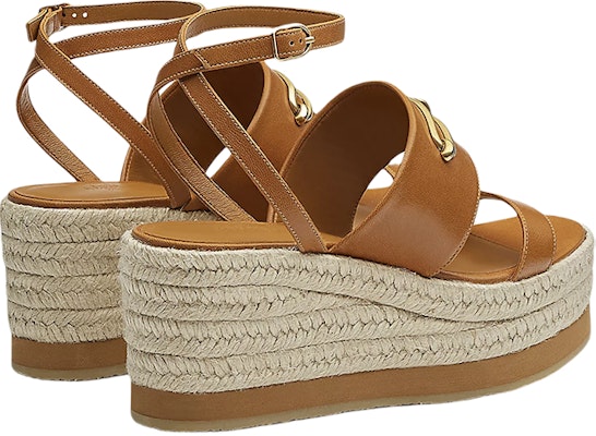 (W) 에르메스 염소가죽 웨지 슬라이드 (브라운) H221153Z-B8 Lookbook (W) 에르메스 염소가죽 웨지 슬라이드 (브라운) H221153Z-B8