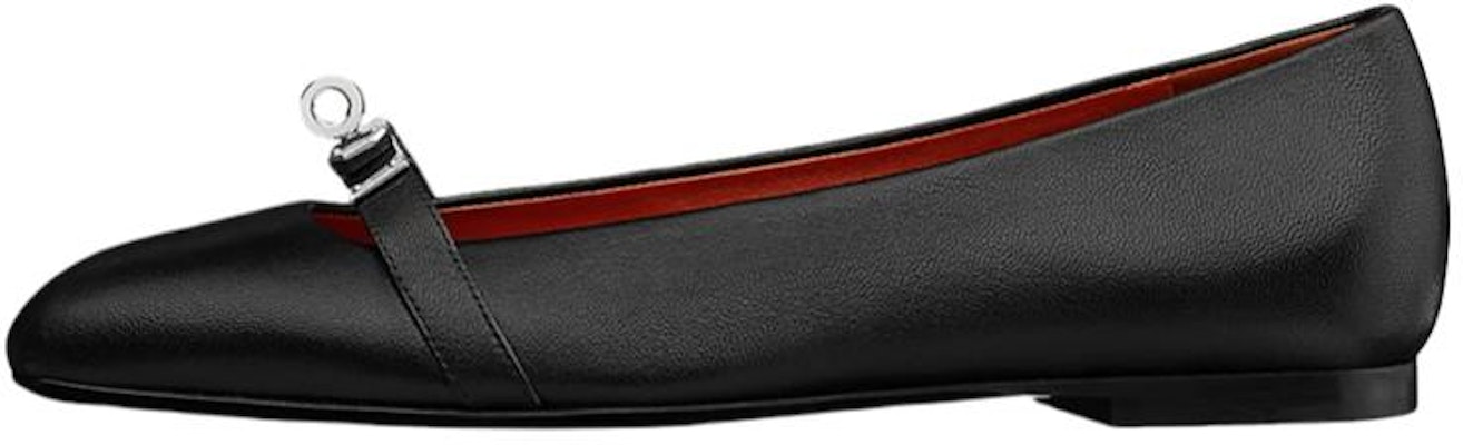 (Women) HERMES Goat Skin Ballet Flats 'Black' H202102Z-01 Buy (Women) HERMES Goat Skin Ballet Flats 'Black' H202102Z-01