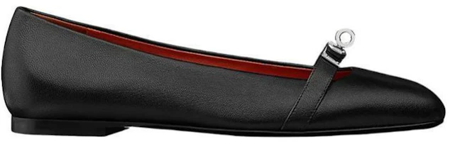 Order (W) HERMES 黑色山羊皮芭蕾平底鞋 H202102Z-01