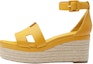 Buy (Women) HERMES Goat Skin Buckle Wedge Fashion Slide 'Yellow' H221143Z-96