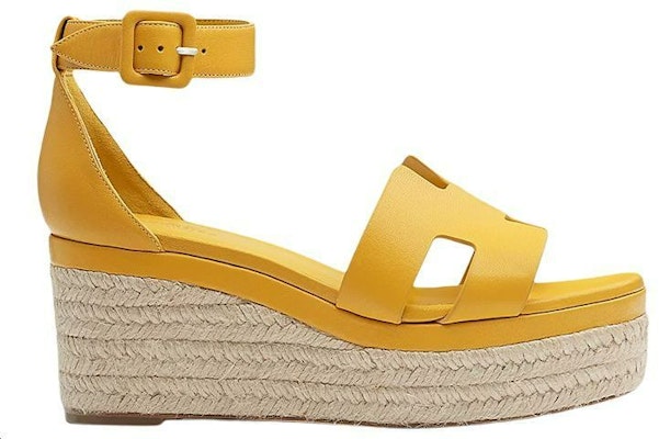 (Women) HERMES Goat Skin Buckle Wedge Fashion Slide 'Yellow' H221143Z-96 Order (Women) HERMES Goat Skin Buckle Wedge Fashion Slide 'Yellow' H221143Z-96