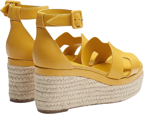 (Women) HERMES Goat Skin Buckle Wedge Fashion Slide 'Yellow' H221143Z-96 Shop (Women) HERMES Goat Skin Buckle Wedge Fashion Slide 'Yellow' H221143Z-96