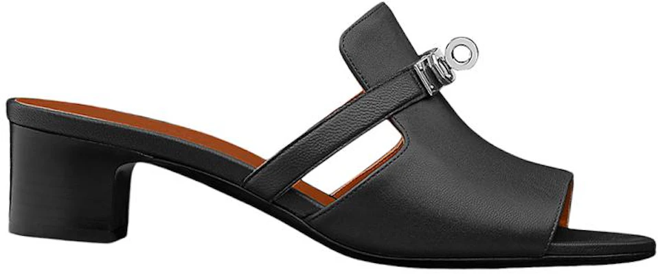 (W) Sandales à Talons Hauts en Cuir de Chèvre HERMÈS ''Noir'' H211070Z-02 Order (W) Sandales à Talons Hauts en Cuir de Chèvre HERMÈS ''Noir'' H211070Z-02