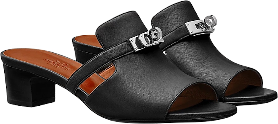 (Women) HERMES Goat Skin Fashion High Heel Sandals 'Black' H211070Z-02 Lookbook (Women) HERMES Goat Skin Fashion High Heel Sandals 'Black' H211070Z-02