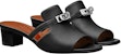 (W) HERMES Sandal Tumit Tinggi Kulit Kambing 'Hitam' H211070Z-02