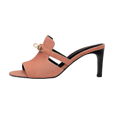(W) HERMES Goat Skin High-Heel Sandals 'Dawn Pink'