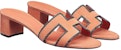 (Women) HERMES Goat Skin High Heel Slide with Crystal Details 'Orange Fashion' H201002Z-5T