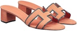 Lookbook (Women) HERMES Goat Skin High Heel Slide with Crystal Details 'Orange Fashion' H201002Z-5T