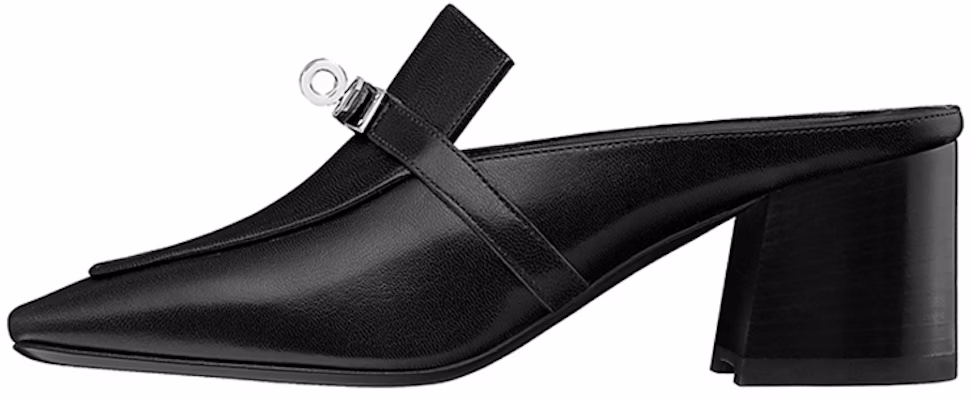 (Women) HERMES Goat Skin Metal Kelly Buckle High Heel 'Black' H202108Z-02 Buy (Women) HERMES Goat Skin Metal Kelly Buckle High Heel 'Black' H202108Z-02