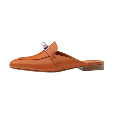 (W) HERMES Goat Skin Mule 'Brown'