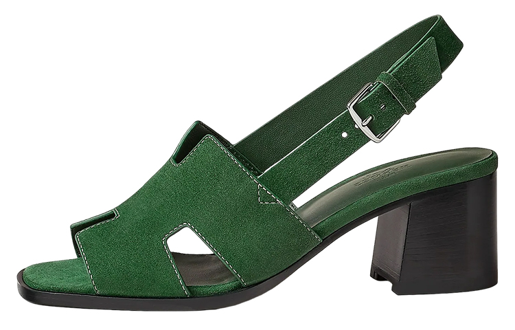 (Women) HERMES Goat Skin Mule 'Green' H231117Z-H0