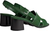 Shop (Women) HERMES Goat Skin Mule 'Green' H231117Z-H0