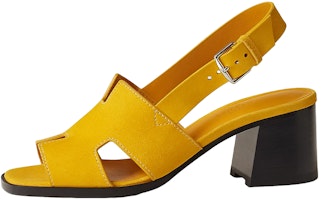 (Women) HERMES Goat Skin Open-Toe Buckle Sandals 'Yellow Fashion' H231117Z-8X (Women) HERMES Goat Skin Open-Toe Buckle Sandals 'Yellow Fashion' H231117Z-8X
