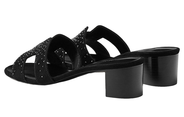 (W) HERMES Goat Skin Slide 'Black Fashion' 圖 3