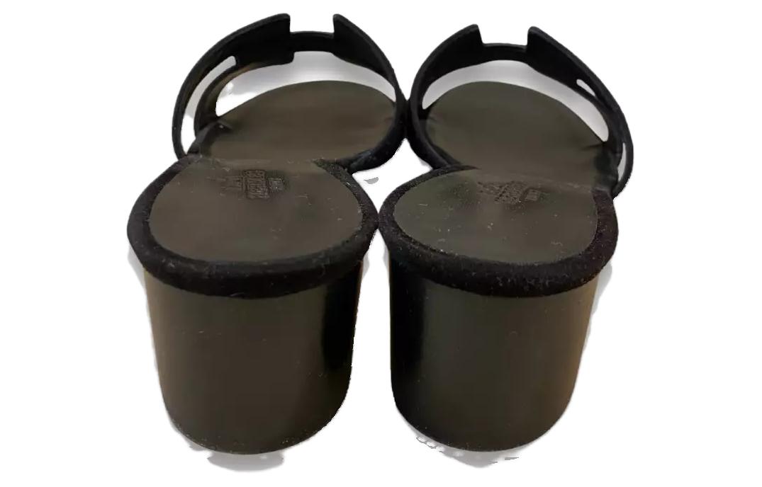 (W) HERMES Goat Skin Slide 'Black Fashion' 圖 4