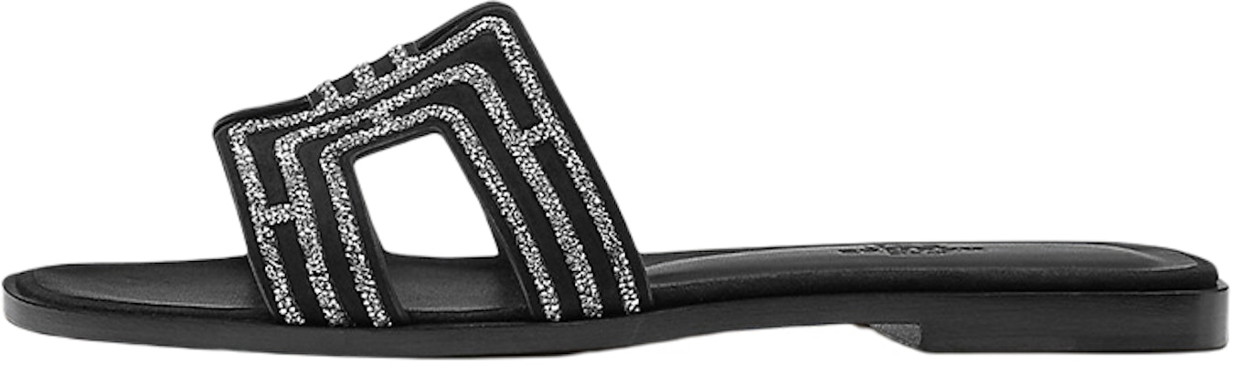 (Women) HERMES Goat Skin Slip-On Flat 'Black Fashion Slide' H212010Z-03 Buy (Women) HERMES Goat Skin Slip-On Flat 'Black Fashion Slide' H212010Z-03
