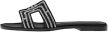 Buy (W) HERMES Kulit Kambing Slip-On Flat 'Fesyen Hitam Slide' H212010Z-03