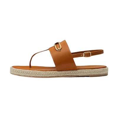 (W) HERMES Goatskin Buckle Flat Sandals 'Brown Fashion'