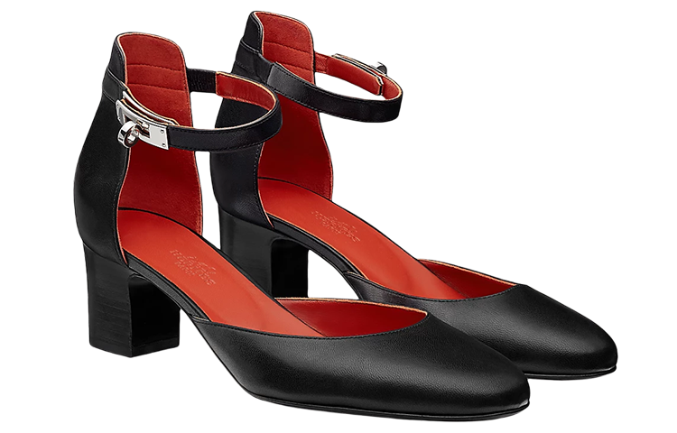 Lookbook (W) 爱马仕山羊皮高跟凉鞋“黑色” H202105Z-02