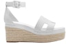 Order (Women) HERMES Goatskin Buckled Wedge Espadrille 'White' H221143Z-90