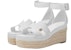 (Women) HERMES Goatskin Buckled Wedge Espadrille 'White' H221143Z-90