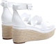 Purchase (Women) HERMES Goatskin Buckled Wedge Espadrille 'White' H221143Z-90