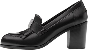 (Women) HERMES Goatskin High-Heel Loafer 'Black' H221067Z-02 (Women) HERMES Goatskin High-Heel Loafer 'Black' H221067Z-02