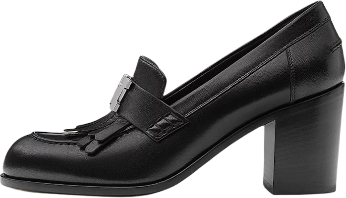 (Women) HERMES Goatskin High-Heel Loafer 'Black' H221067Z-02 Buy (Women) HERMES Goatskin High-Heel Loafer 'Black' H221067Z-02