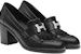 (Women) HERMES Goatskin High-Heel Loafer 'Black' H221067Z-02