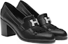 Order (W) エルメス 山羊革 ハイヒールローファー (黒) H221067Z-02