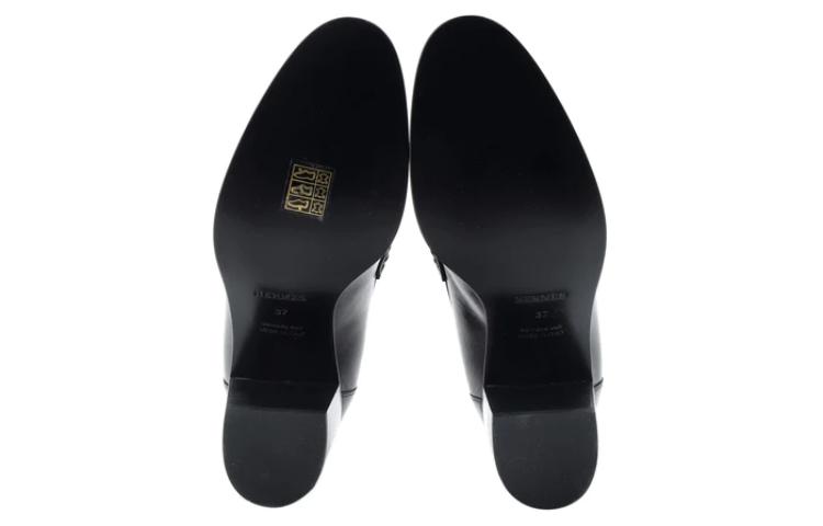 Purchase (W) エルメス 山羊革 ハイヒールローファー (黒) H221067Z-02