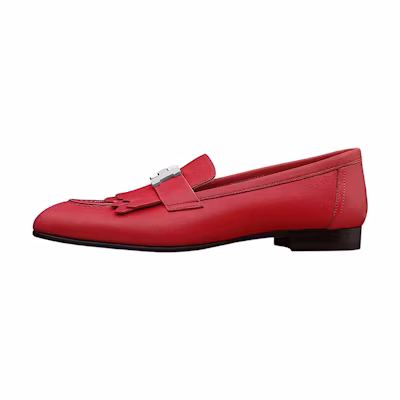 (W) HERMES Goatskin Loafer 'Red'