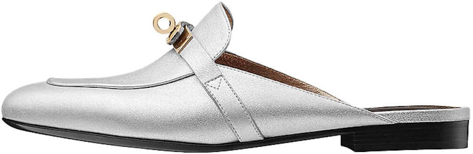 (W) HERMES Sandal Mule Kulit Kambing 'Abu-abu Silver' H202118Z-52 Buy (W) HERMES Sandal Mule Kulit Kambing 'Abu-abu Silver' H202118Z-52