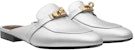 (Women) HERMES Goatskin Mule Sandals 'Silver Grey' H202118Z-52